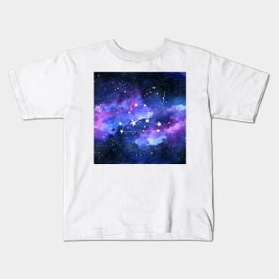 Galaxy Libra Star Sign Kids T-Shirt